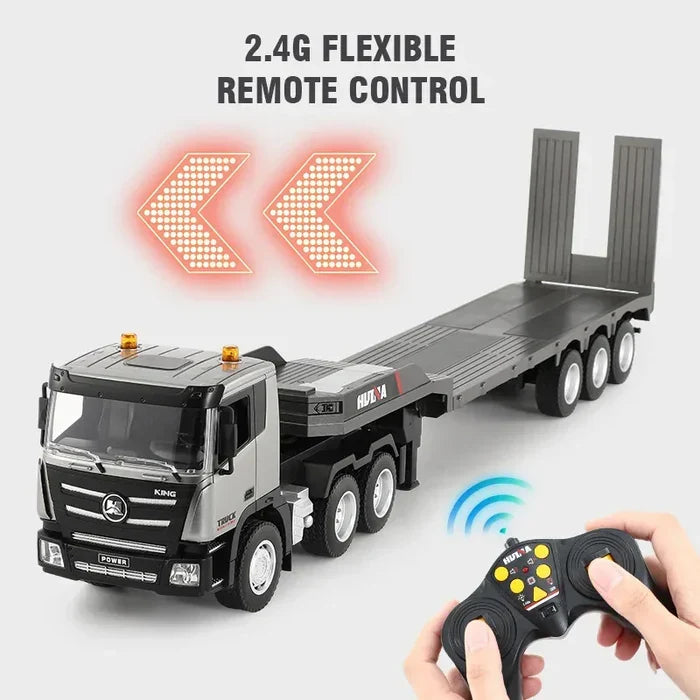 Huina 1318 1:18 RC Tractor Truck 9CH Remote Control with Flatbed Trailer