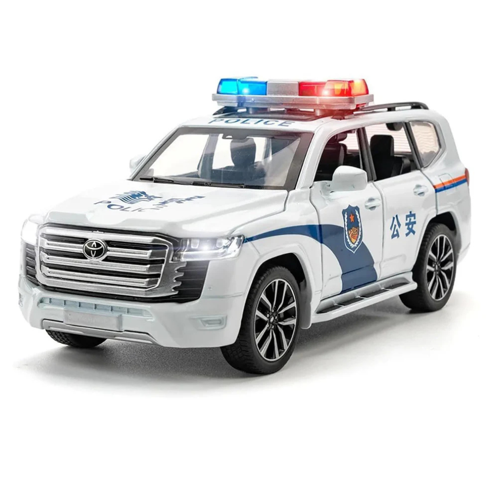 Toyota Land Cruiser LC300 Police Car 1:24 Diecast Scale Model Car