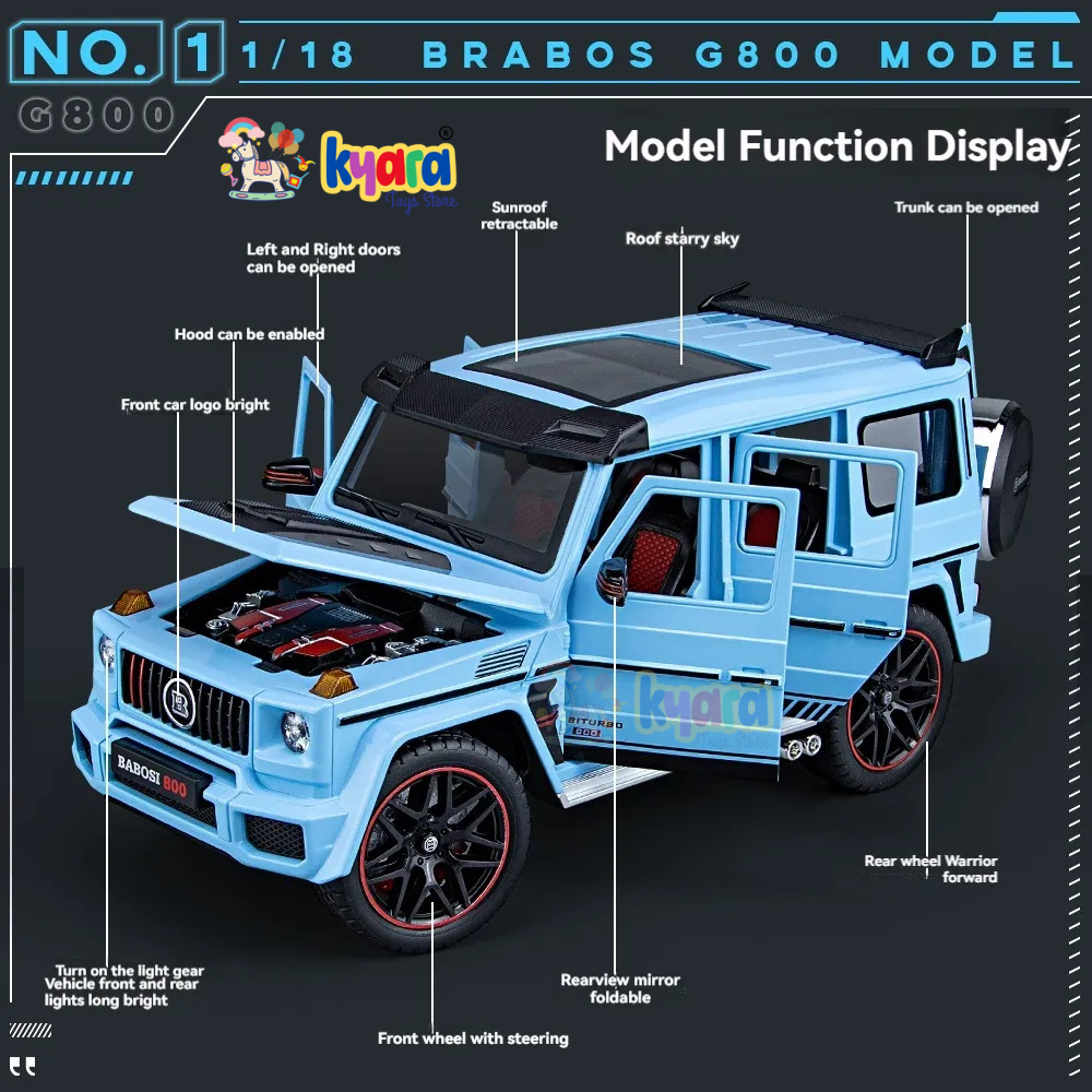 Mercedes-benz G-800 1:24 Scale Model Diecast Metalcar