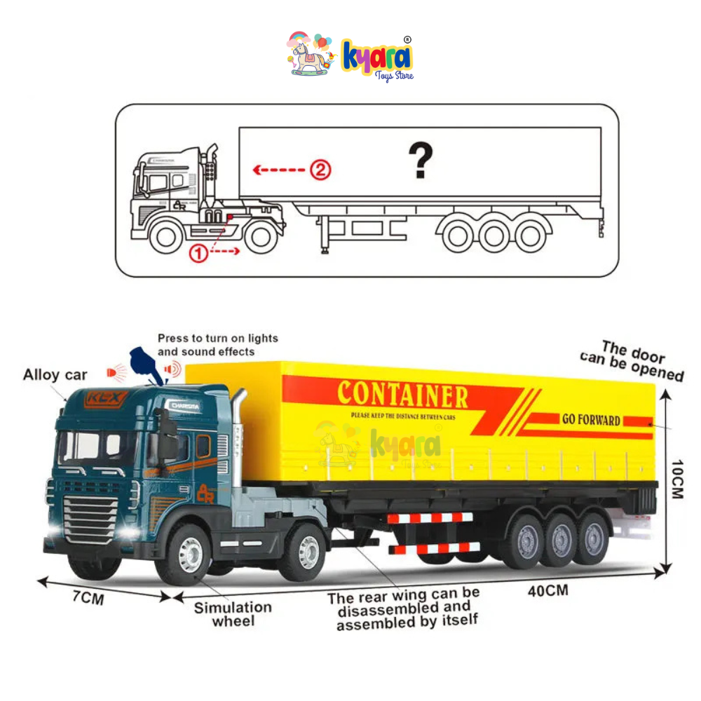 KYARA TOYS 1:24 Scale Cargo Trailer Set