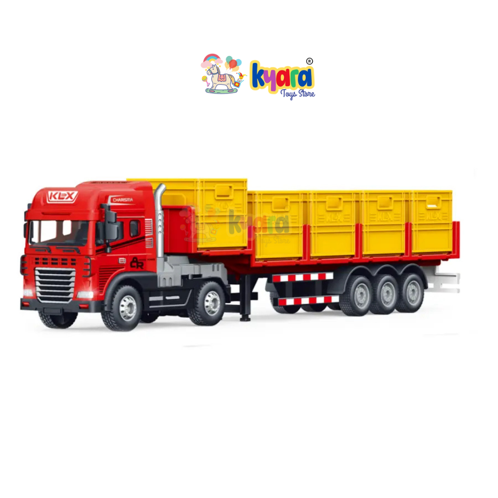 KYARA TOYS 1:24 Scale Diecast Truck and Trailer Set