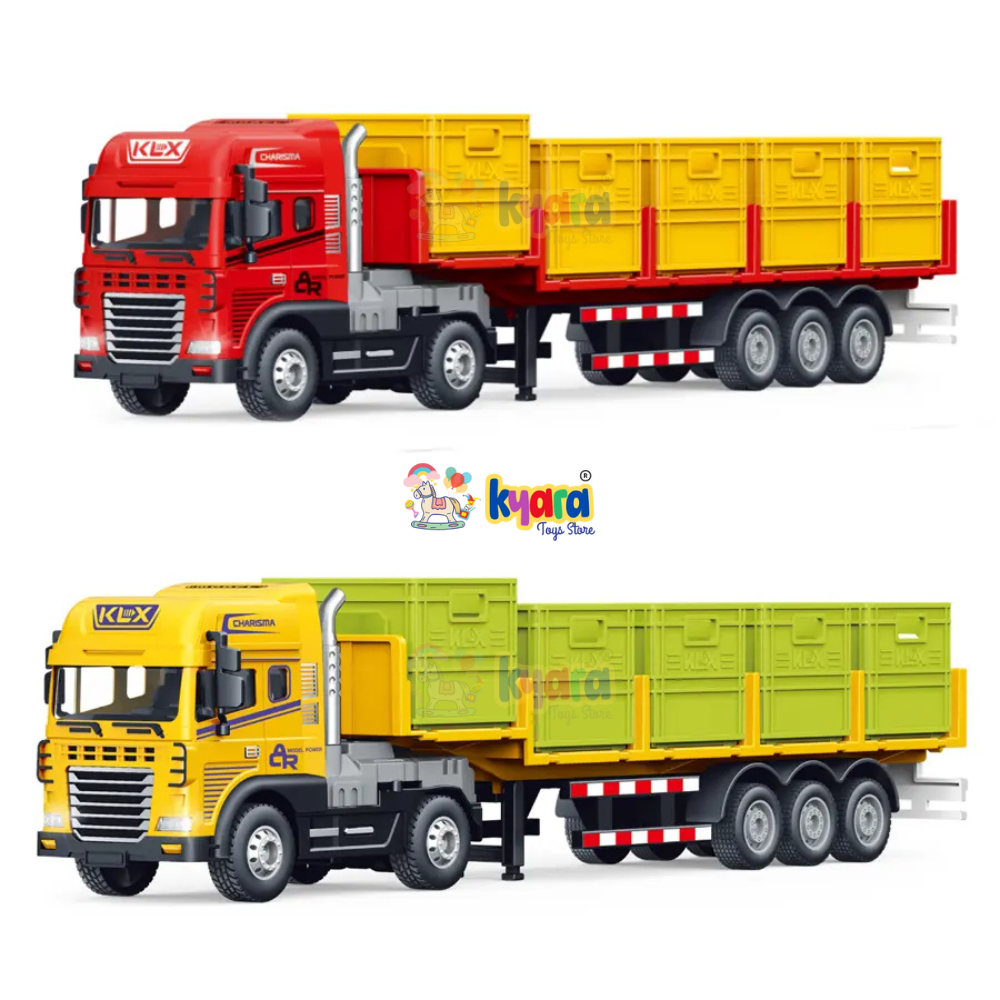 KYARA TOYS 1:24 Scale Diecast Truck and Trailer Set