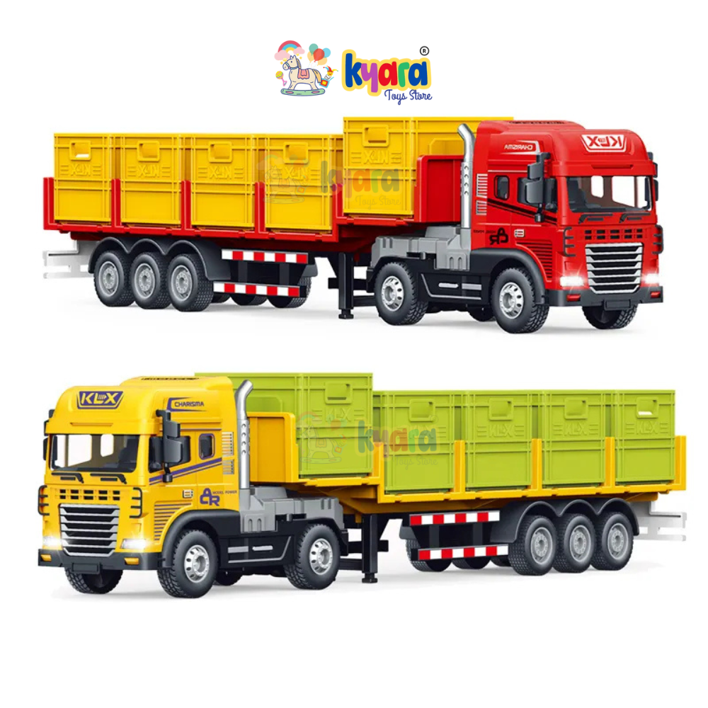 KYARA TOYS 1:24 Scale Diecast Truck and Trailer Set
