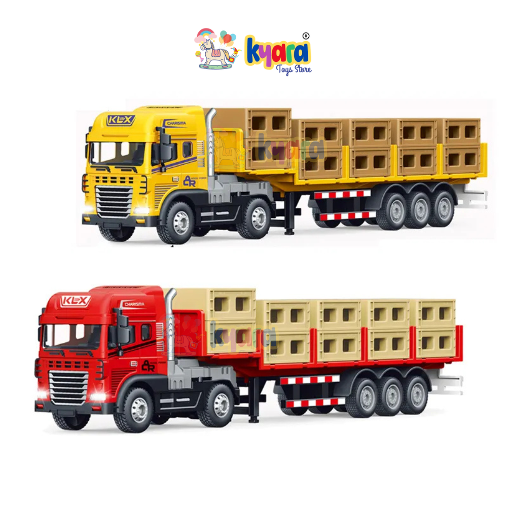 KYARA TOYS 1:24 Scale Diecast Truck and Trailer Set