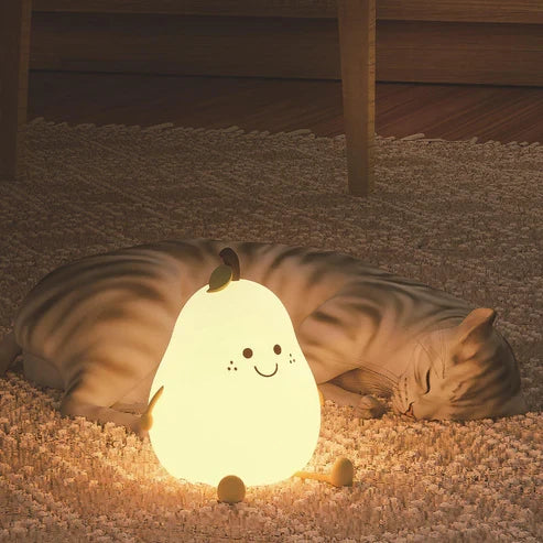 Cute Smile Pear Shape Night Light Lamp