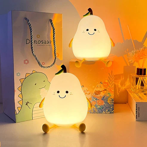 Cute Smile Pear Shape Night Light Lamp