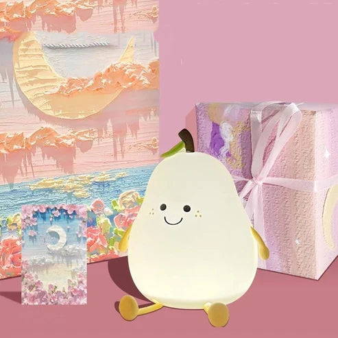 Cute Smile Pear Shape Night Light Lamp