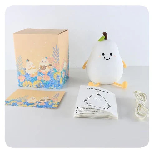 Cute Smile Pear Shape Night Light Lamp
