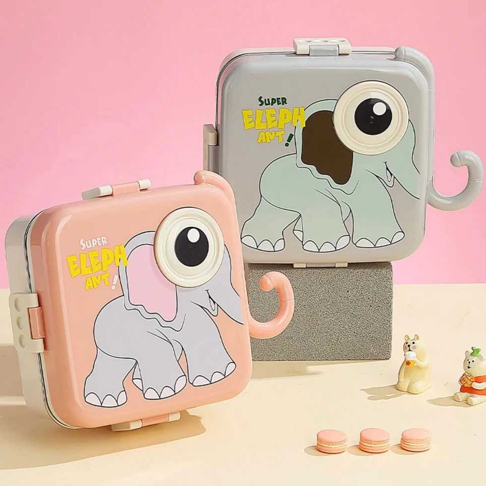 Cute Elephant Eye Steel Lunch Box